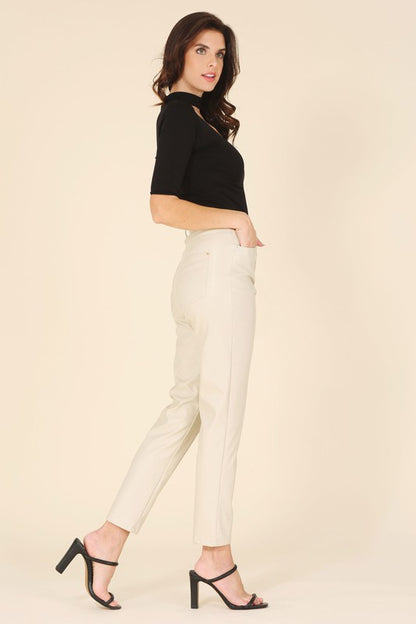 Vegan leather pants