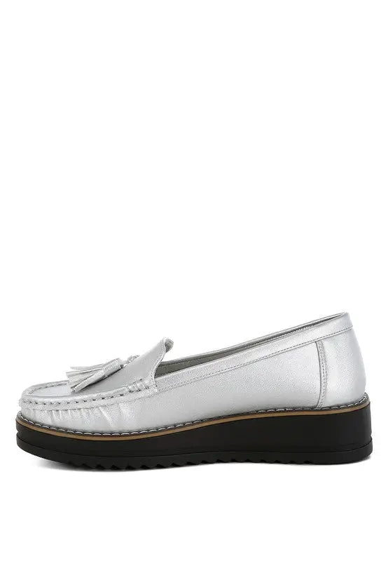 Larana Metallic Tassel Detail Loafers Rag Company