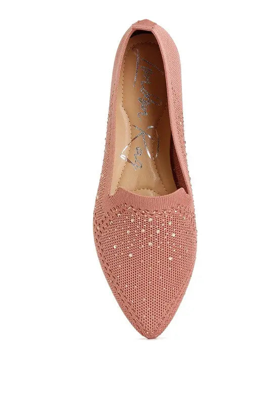 Abedi Rhinestone Embellished Pull Tab Loafers Rag Company