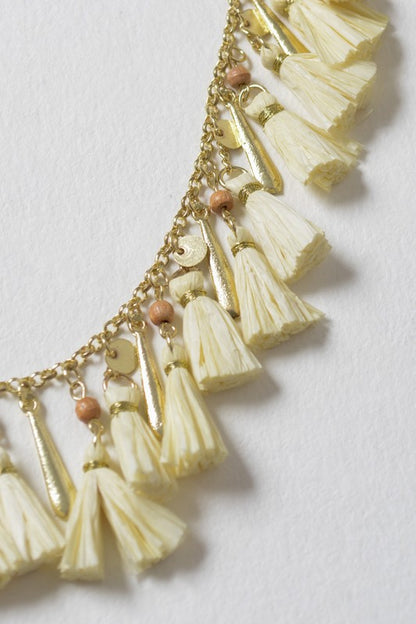 Solid Tassel Chain Fashion Necklace