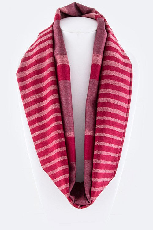 Mix Stripes Infinity Large Cotton Scarf