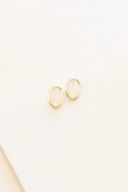 Oval Outline Earrings Lovoda