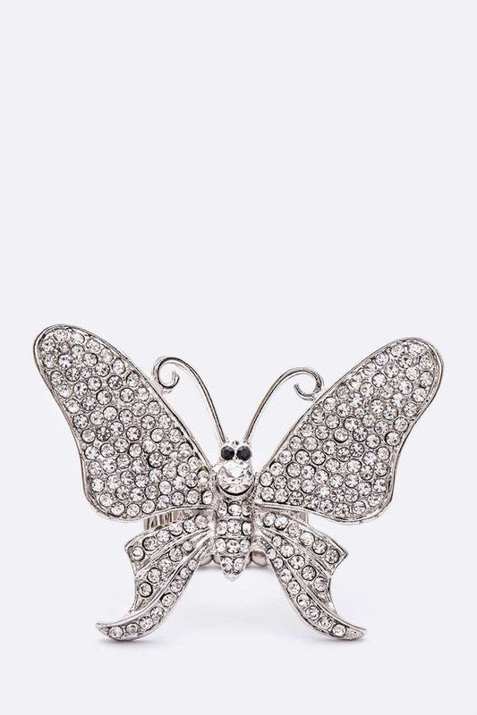 Crystal Butterfly Iconic Stretch Ring