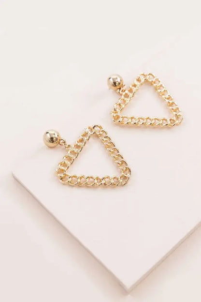 Triangle Chain Link Earrings Lovoda