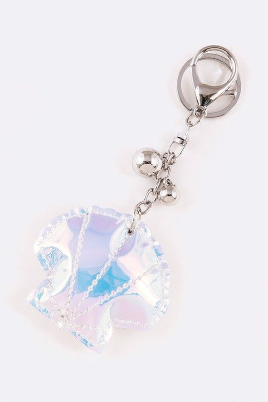 Holographic Puff Shell Iconic Key Chain