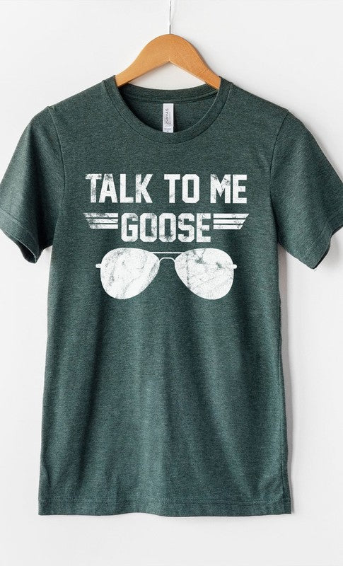 Talk to Me Goose White Ink Graphic Tee