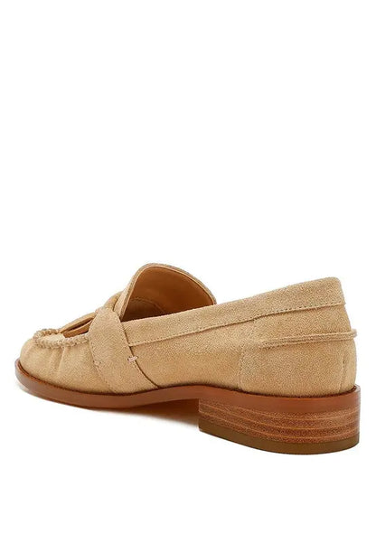 Rhone Tassels Detail Genuine Suede Loafers Rag Company