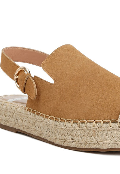 Affie Genuine Suede Slingback Strap Espadrilles