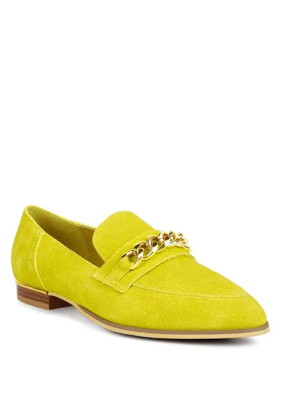 Ricka Chain Embellished Loafers Rag Company