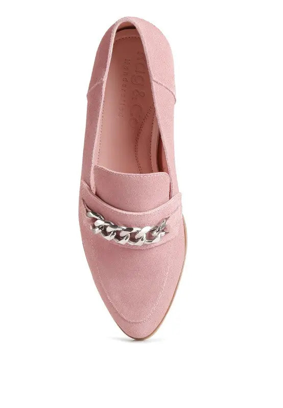 Ricka Chain Embellished Loafers Rag Company