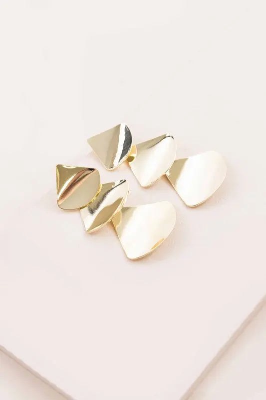 Falling Gold Earrings Lovoda