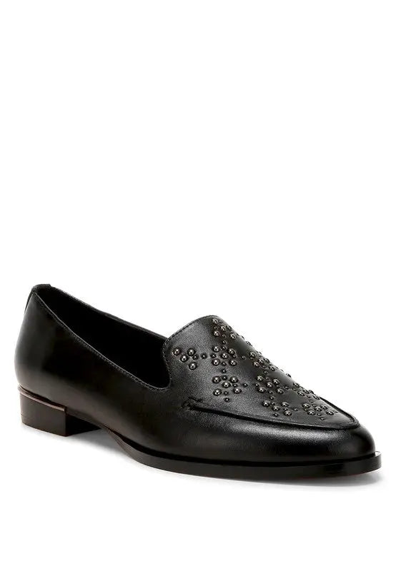 Gabassi Studded Genuine Leather Loafers Rag Company