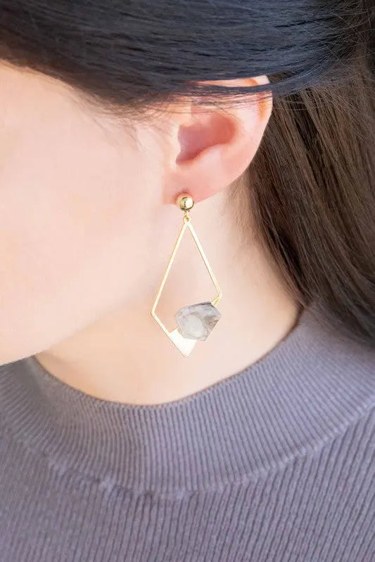 Marble Drop Earrings Lovoda