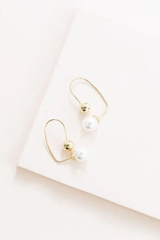 Pearl Hoop Earrings Lovoda