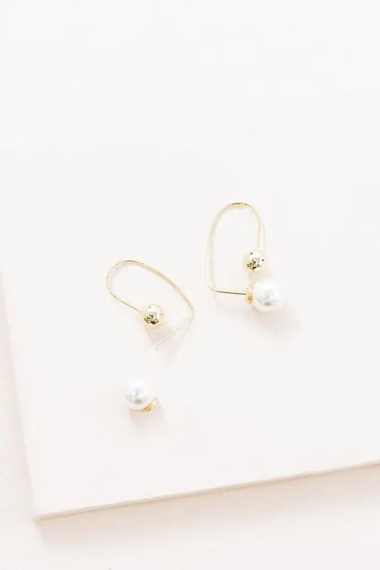 Pearl Hoop Earrings Lovoda