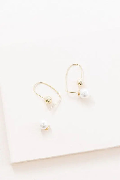 Pearl Hoop Earrings Lovoda