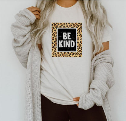 Be Kind Leopard Graphic Tee