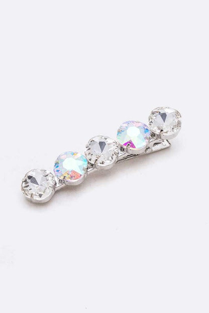 Round Crystal Alligator Hair Clip