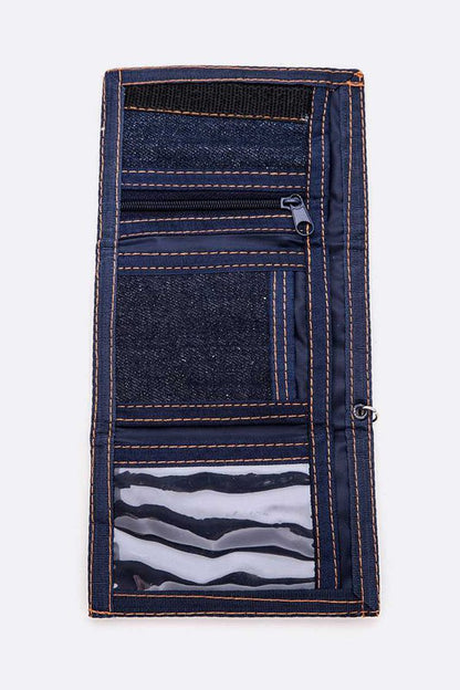 LOVE Earth Denim Tri-Fold Wallet