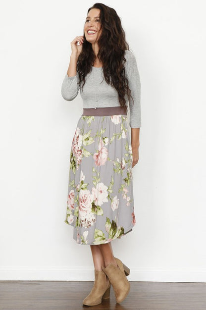 Floral Band Midi Dress