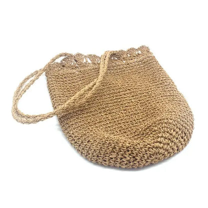 STRAW BUCKET BEACH BAG Bella Chic