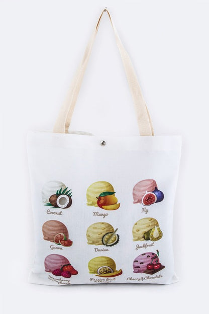 Mix Fruit Canvas Tote