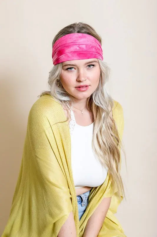 Wide Band Tie Dye Headwrap