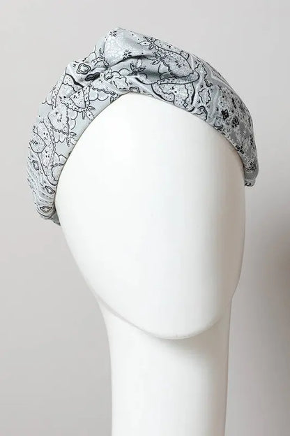 Block Paisley Twist Headwrap