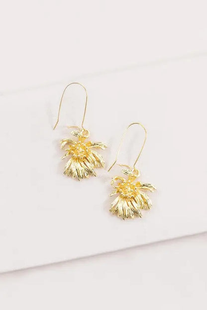 Wilted Chrysanthemum Hook Earrings Lovoda