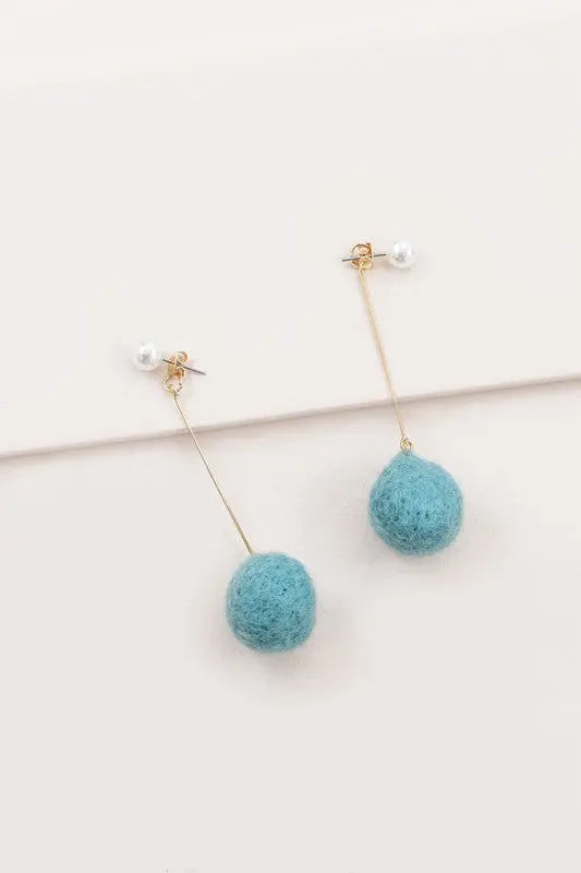 Tess Pom Earrings Lovoda