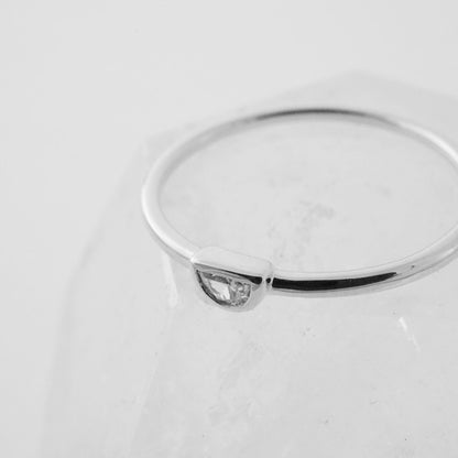 Half Moon Crystal Ring