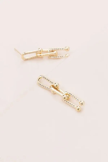 U Link Drop Earrings Lovoda