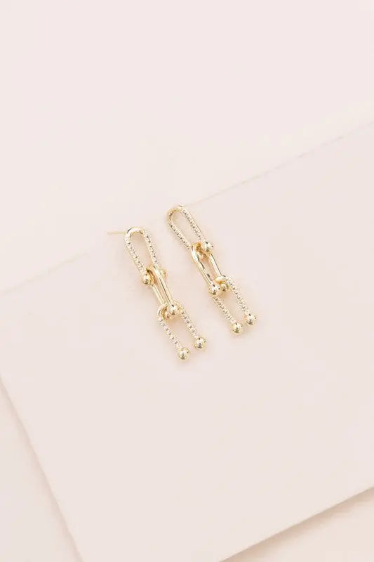 U Link Drop Earrings Lovoda