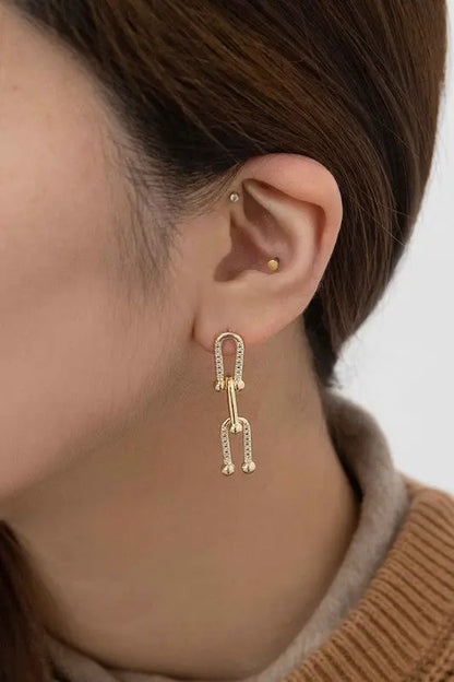 U Link Drop Earrings Lovoda