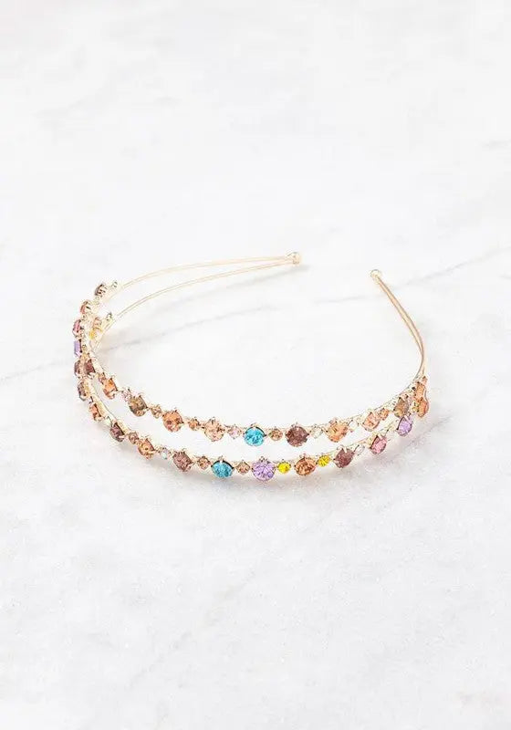 COLORFUL RHINESTONE HEADBAND