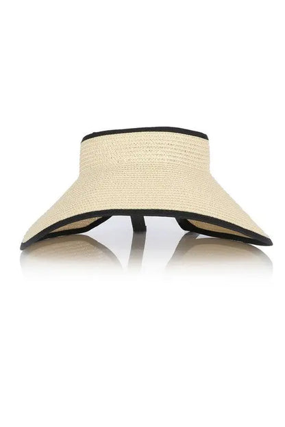 STRAW VISOR SUN HAT