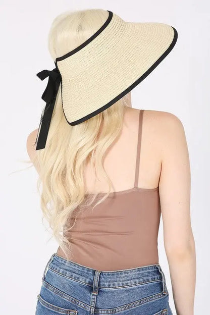 STRAW VISOR SUN HAT