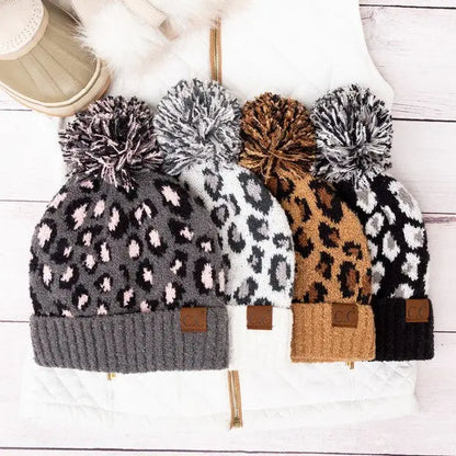 CC Leopard Pom Beanie Aili's Corner