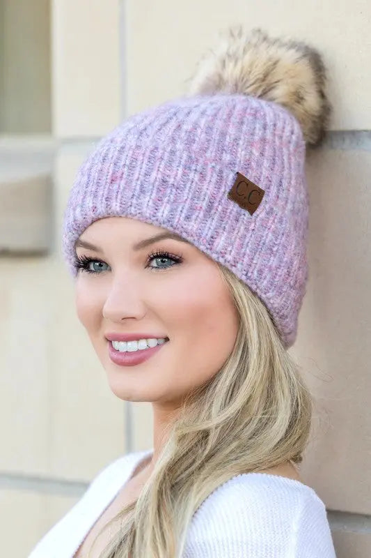 CC Cozy Marled Pom Beanie Aili's Corner