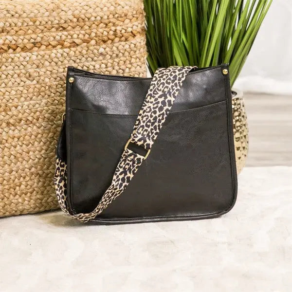 Crossbody Handbag Purse Leopard Animal Strap Dani & Em