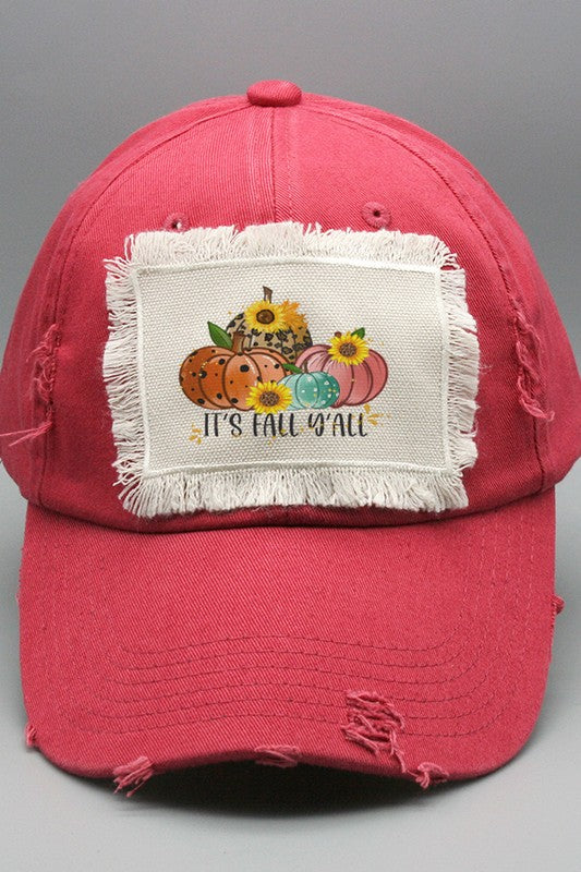 It's Fall Yall Sunflower Pumpkins Patch Hat