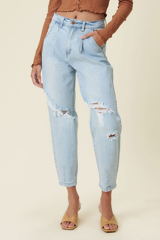 Distressed Slouchy Jeans