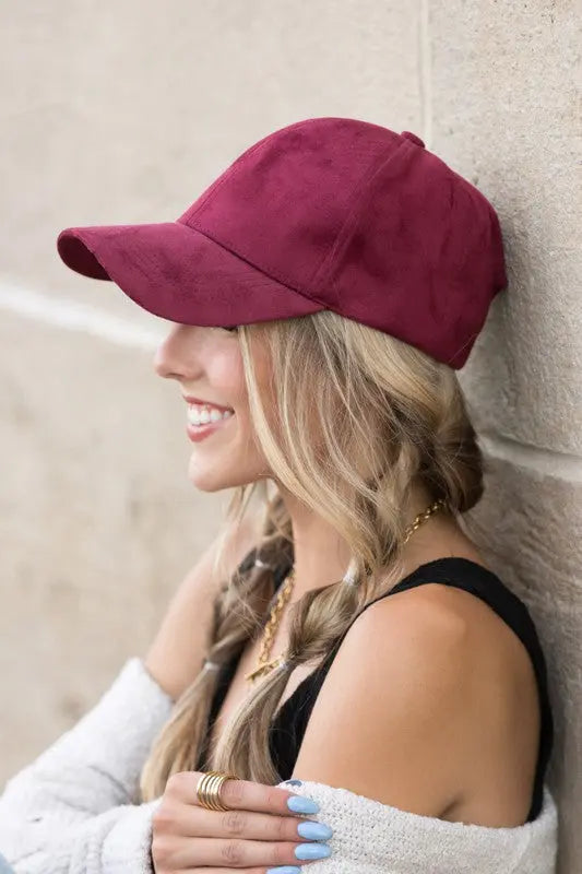 Suede Boyfriend Ball Cap Hat