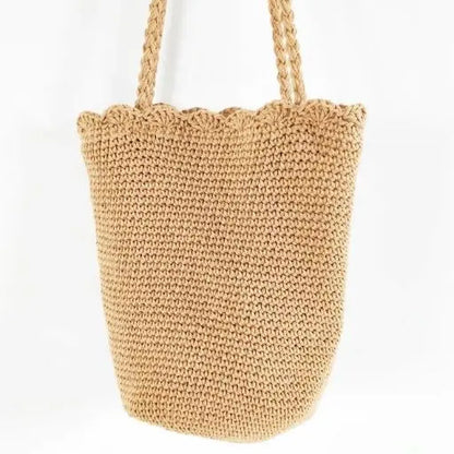 Knitted Scalloped Edge Tote Ellison and Young