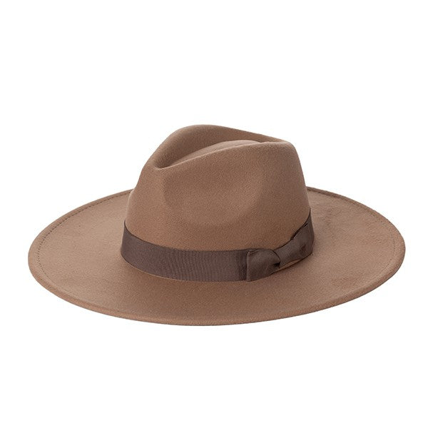 WIDE BRIM RIBBON FEDROA HAT