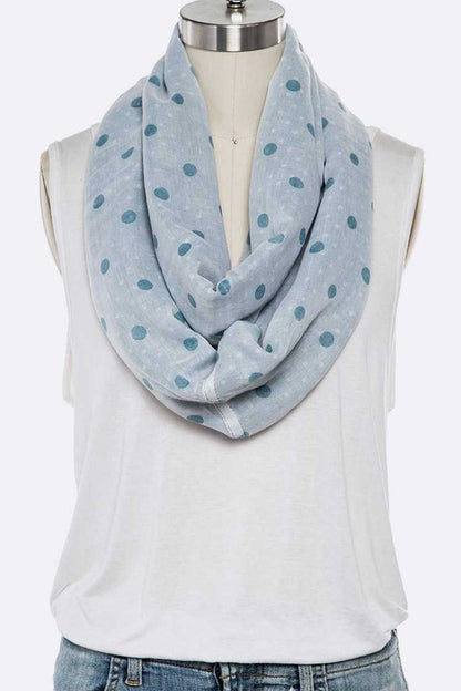 Reversible 2 Tone Star Print Infinity Scarf