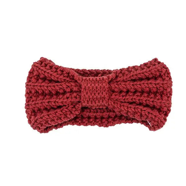 KNITTED BOW WINTER HEAD BAND