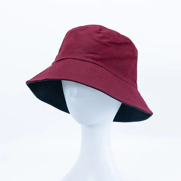 SOLID REVERSIBLE BUCKET HAT