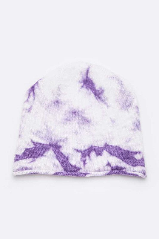 Tie Dyed Rolled Cuff Beanie