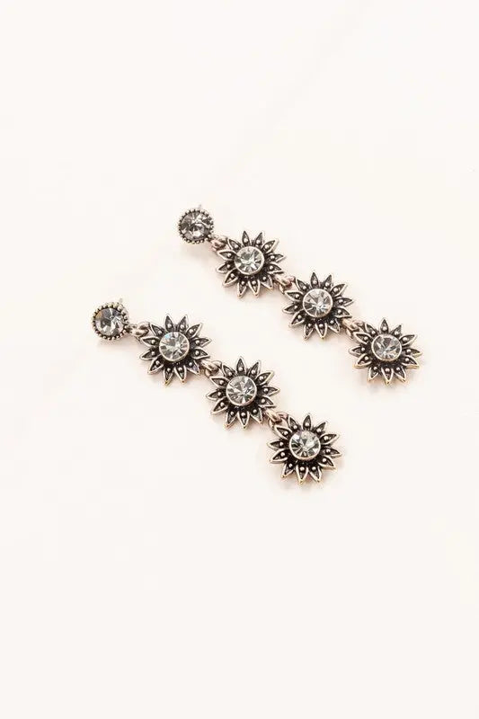 Sunflower Drop Earrings Lovoda